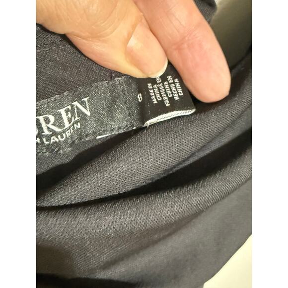 NWT‎ Lauren Ralph Lauren Black Chain Strap Twisted Back Size 8 Dress - Picture 7 of 9